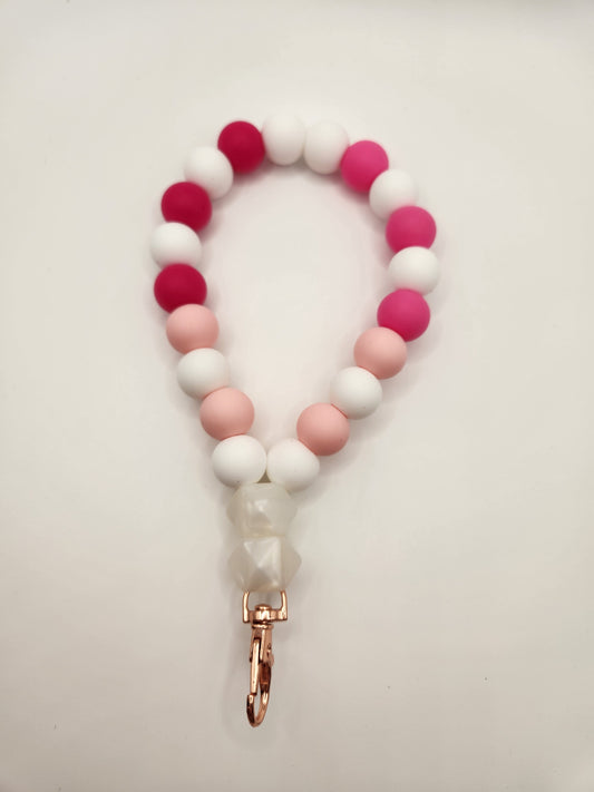 Pink, White Phone Holder