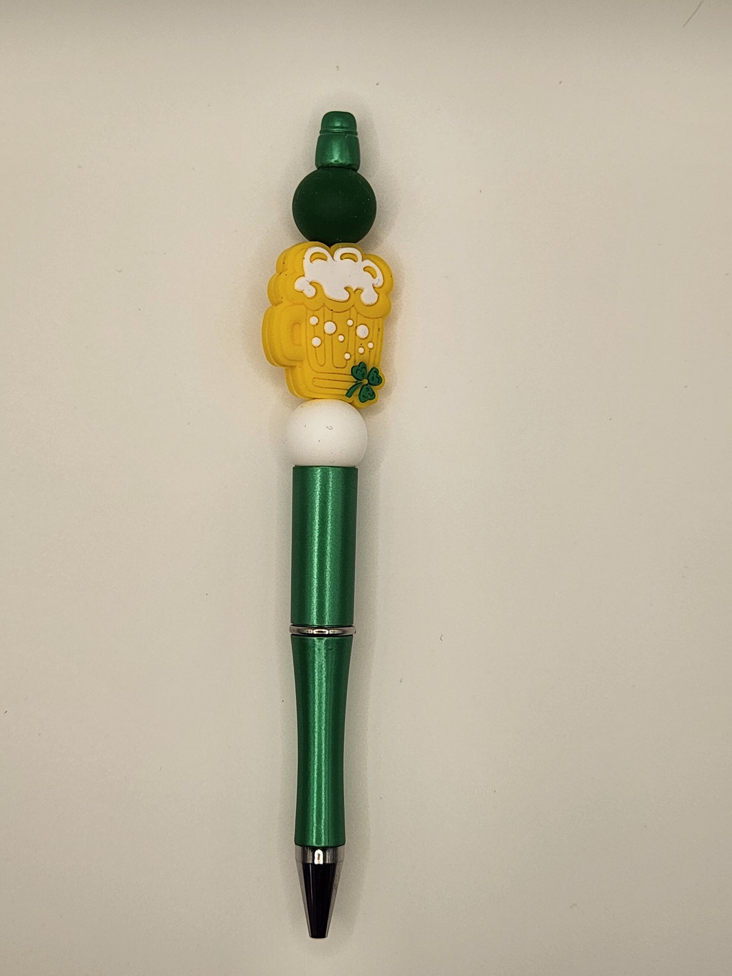 St Patrick's Day Beer Mug Beaded Pen