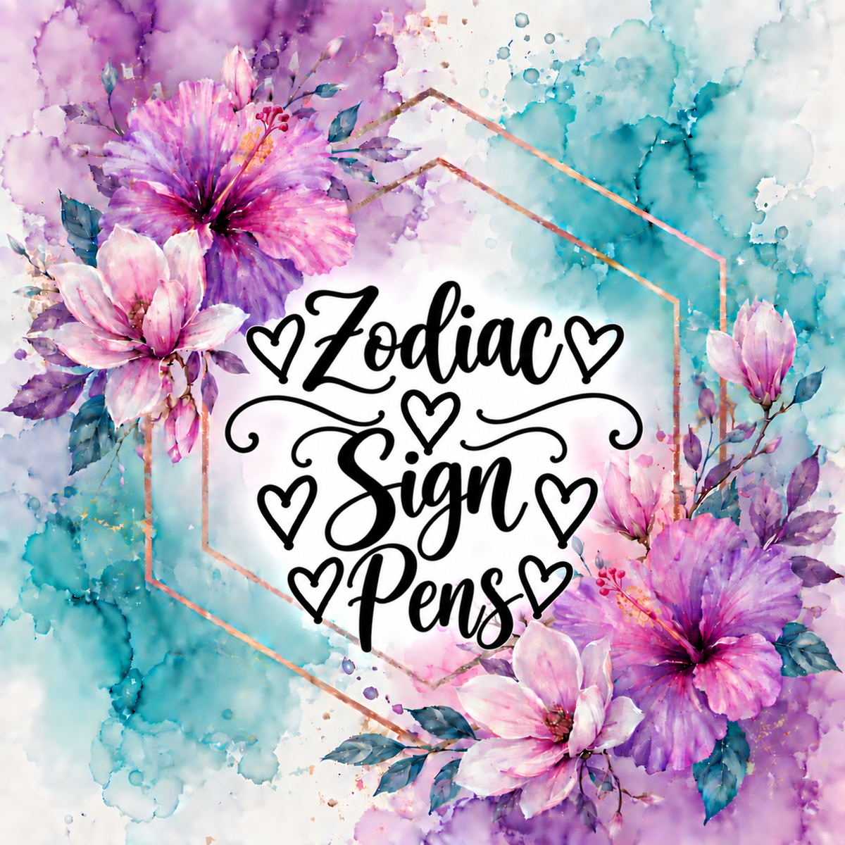 Zodiac Glitter Pen Signs