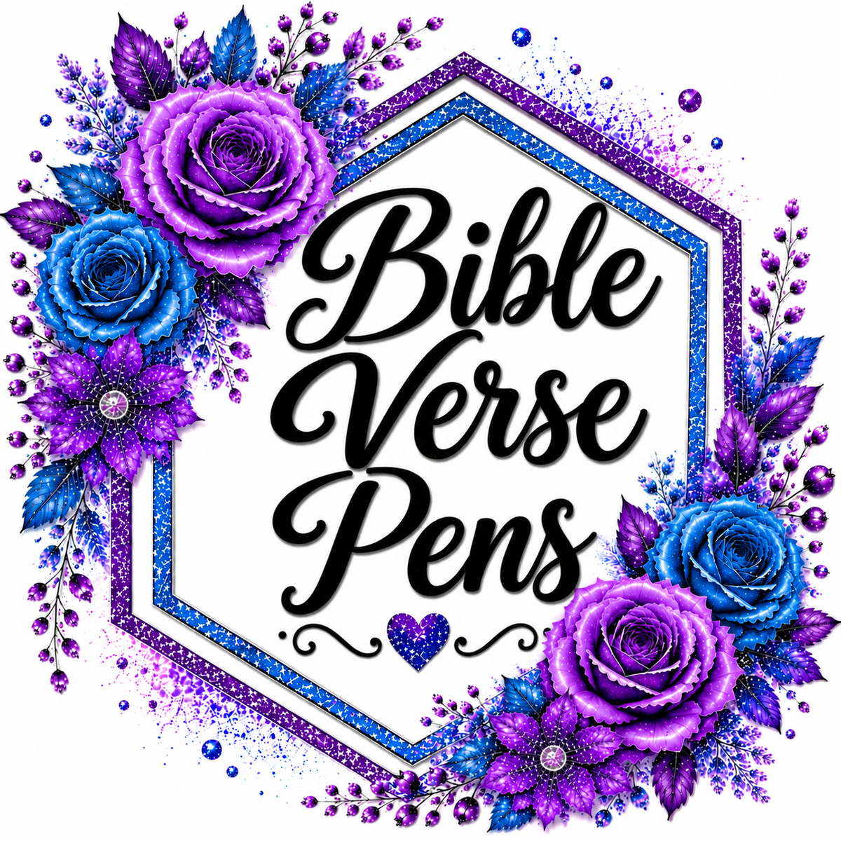 Bible Verse Glittered Pens