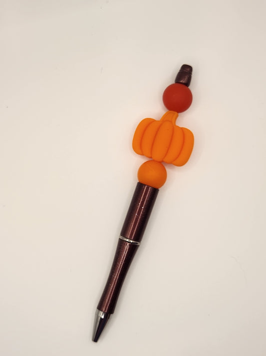 Pumpkin: Pre-Made Beaded Pen