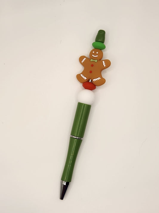 Gingerbread Man: Pre-Made Beaded Pen