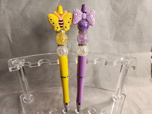 2 Focal & Acrylic Beaded Pens