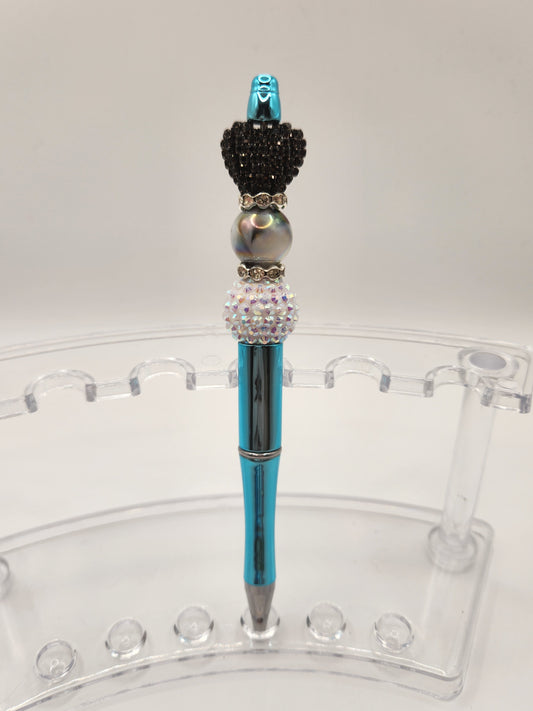 Black Rhinestone Heart