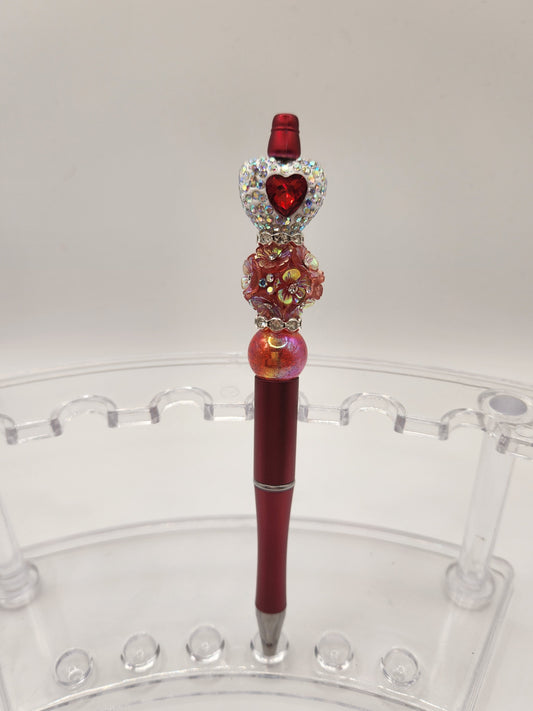 Red Gem Heart Rhinestone