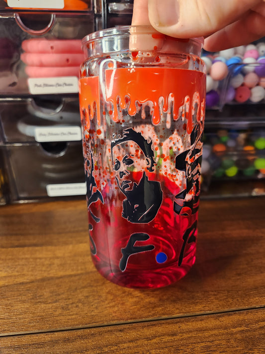 Acrylic Halloween Horror Friends Tumbler