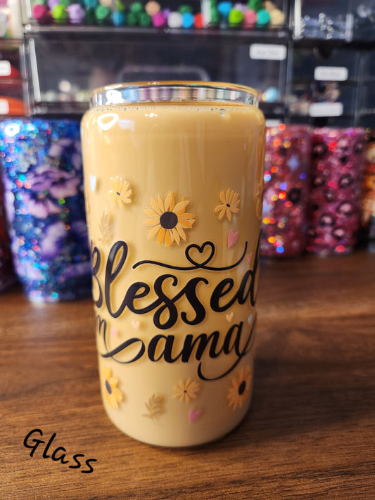 Blessed Mamma Snow Globe Tumbler