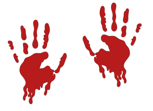 Bloody Hand Print Halloween Pen #2