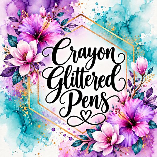 Crayon Glittered Pen (MTO)