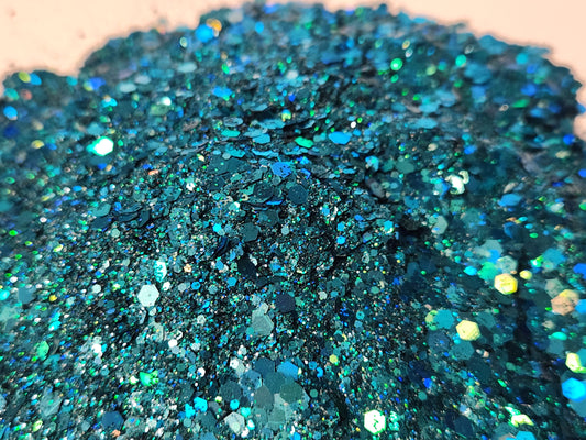 Teal Blue: Glitter #39