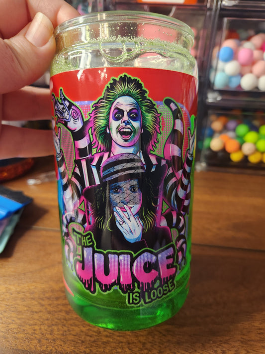 Acrylic Beetlejuice Snow Globe Tumbler