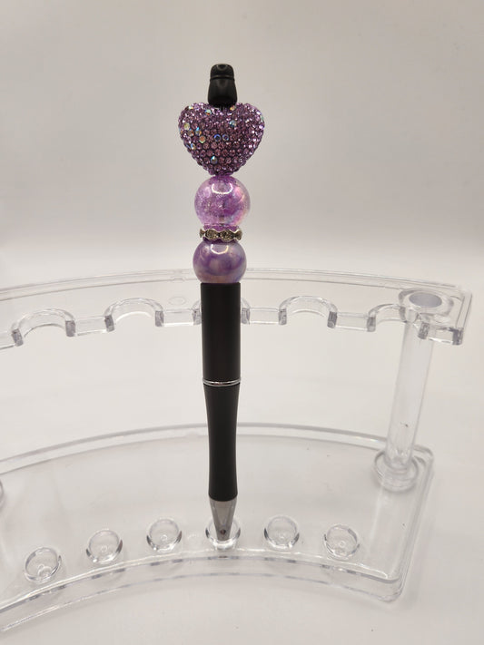 Purple Rhinestone Heart