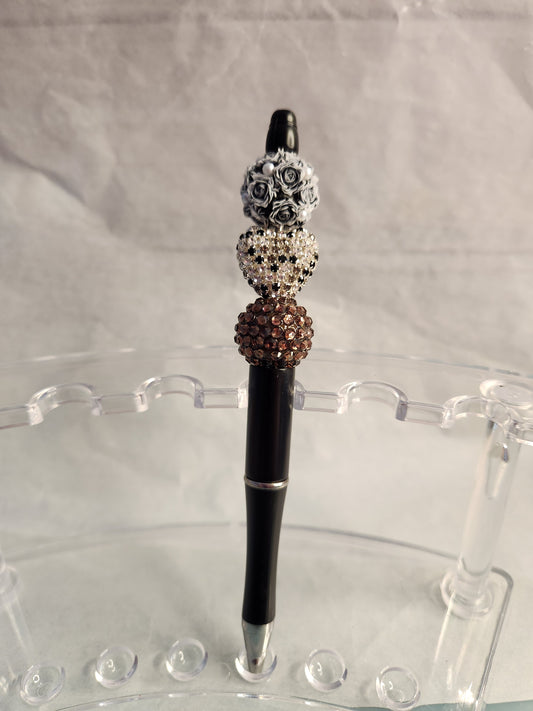 Rhinestone Focal & Rhinestone Beads Beaded Pen