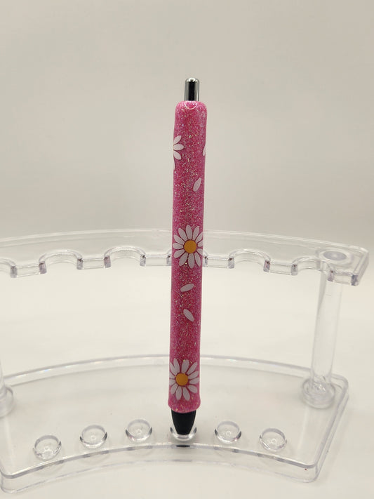 Pink Falling Daisy Pen